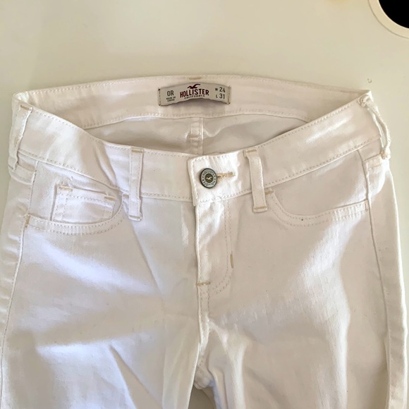 HOLLISTER HIGH-RISE WHITE SUPER SKINNY JEANS - Picture 5 of 5